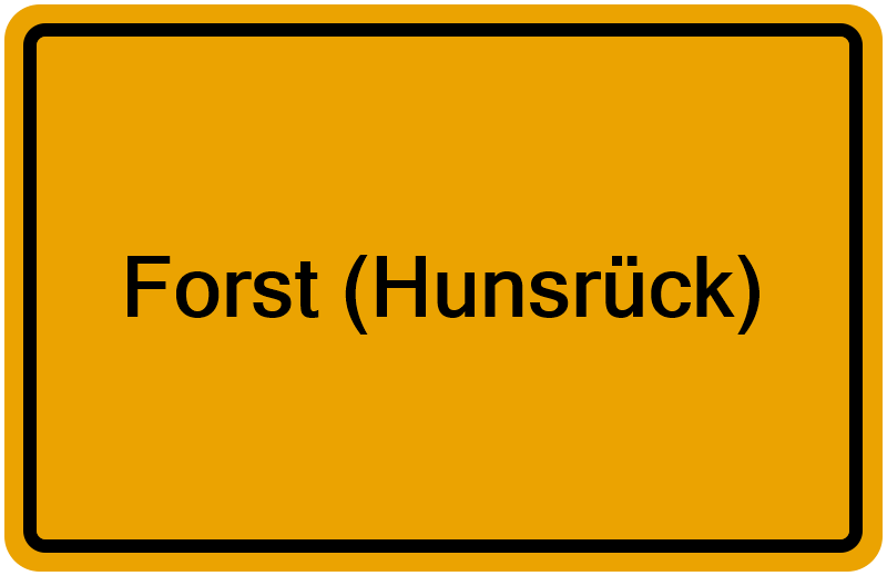 Handelsregisterauszug Forst (Hunsrück)